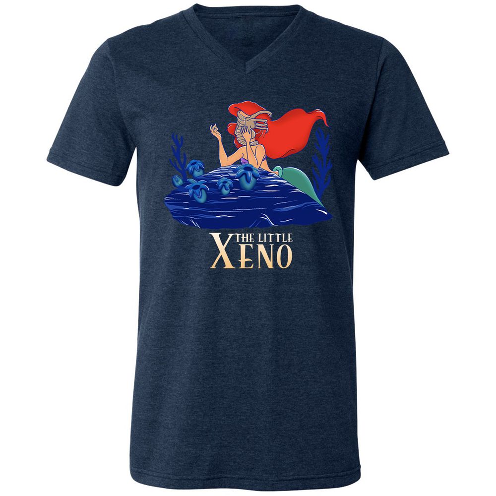 Unisex V-Neck T-Shirt - TLYVZNB7 - Heather Navy - 15