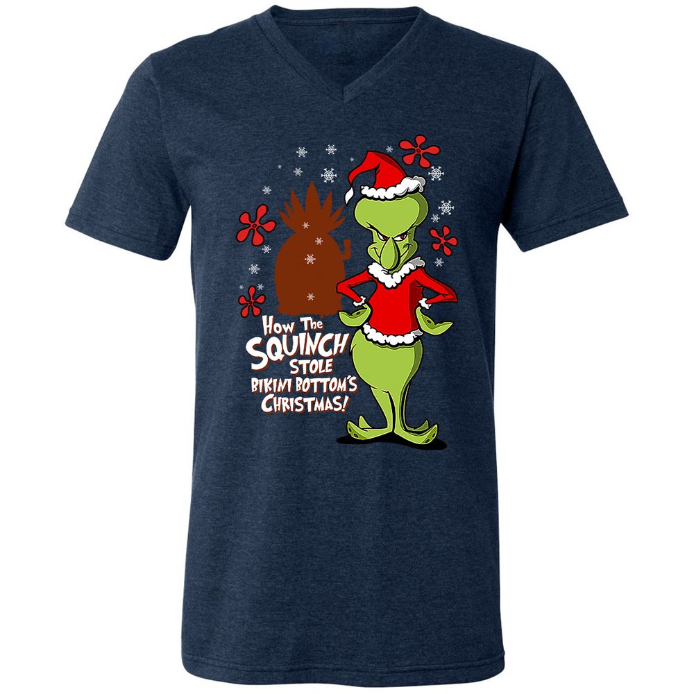 Unisex V-Neck T-Shirt - 8E6YCAYB - Heather Navy - 15