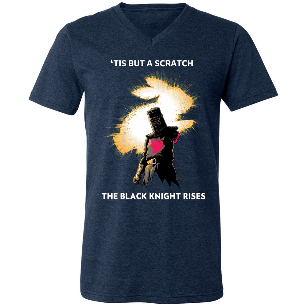 Unisex V-Neck T-Shirt - 1LRUG687 - Heather Navy - 15