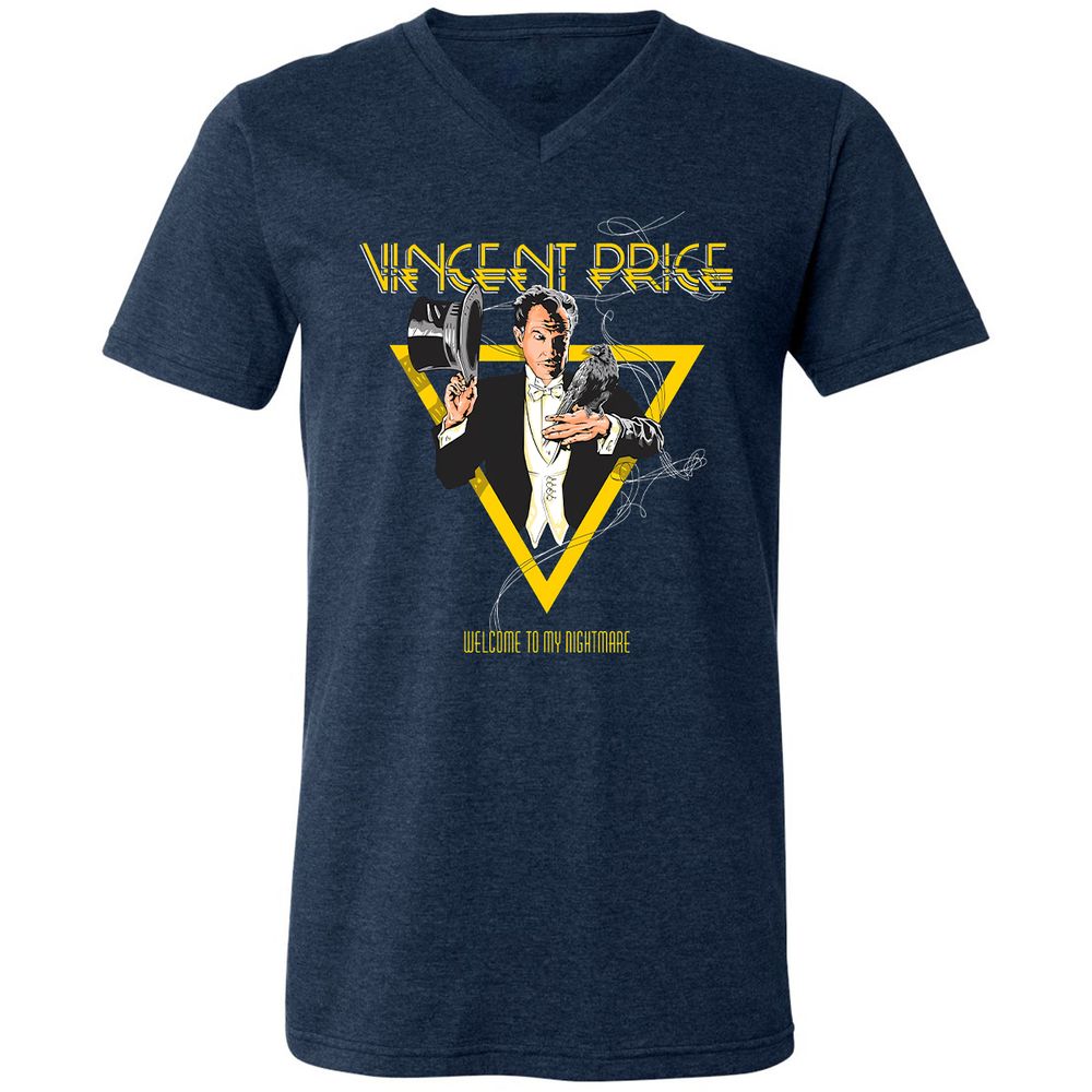 Unisex V-Neck T-Shirt - K8RSXQXG - Heather Navy - 15