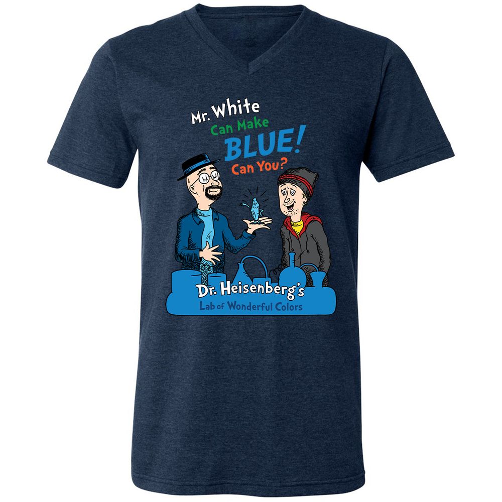 Unisex V-Neck T-Shirt - N69CF1WZ - Heather Navy - 15