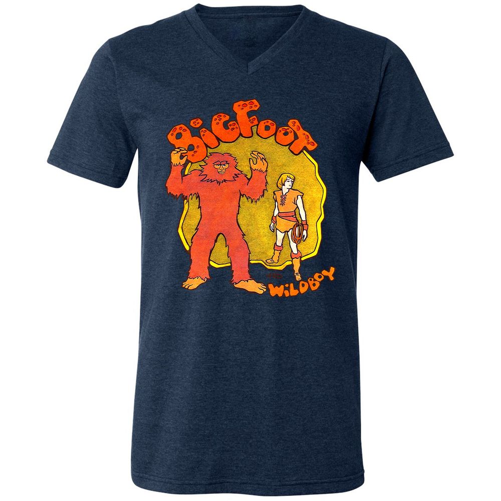 Unisex V-Neck T-Shirt - UPVK9KW6 - Heather Navy - 15