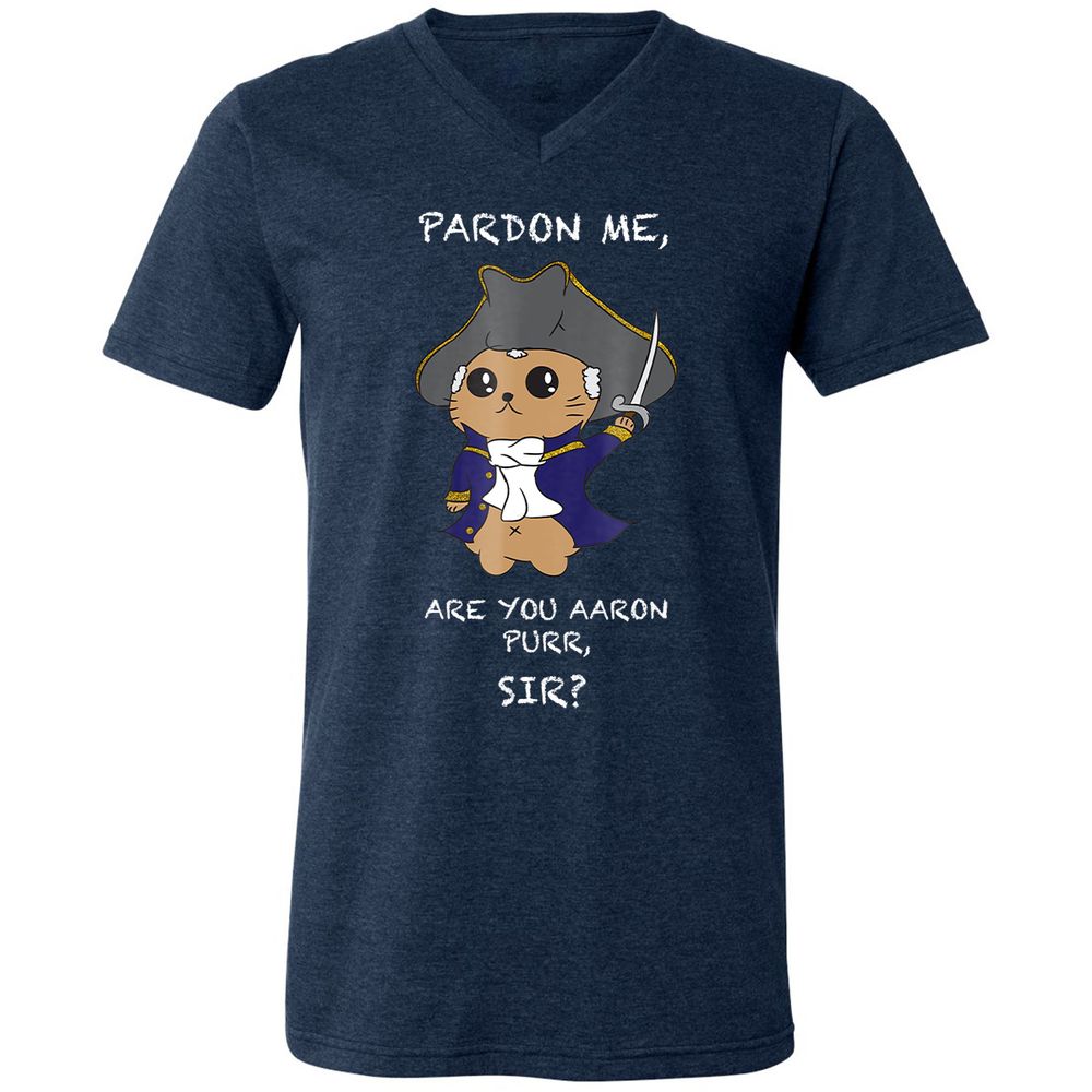 Unisex V-Neck T-Shirt - 1KCKLWAA - Heather Navy - 15