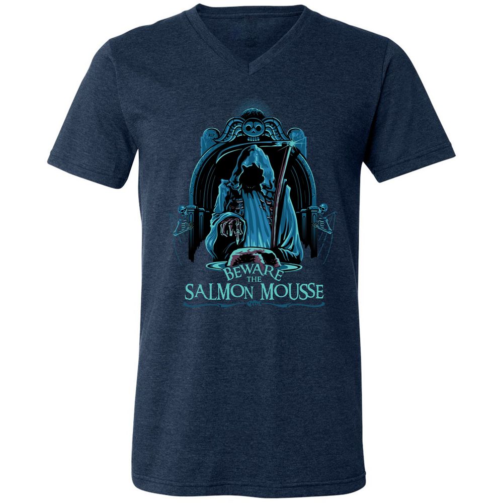 Unisex V-Neck T-Shirt - 87RCCKQN - Heather Navy - 15