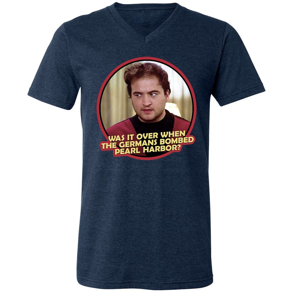 Unisex V-Neck T-Shirt - ZCMRY1ND - Heather Navy - 15