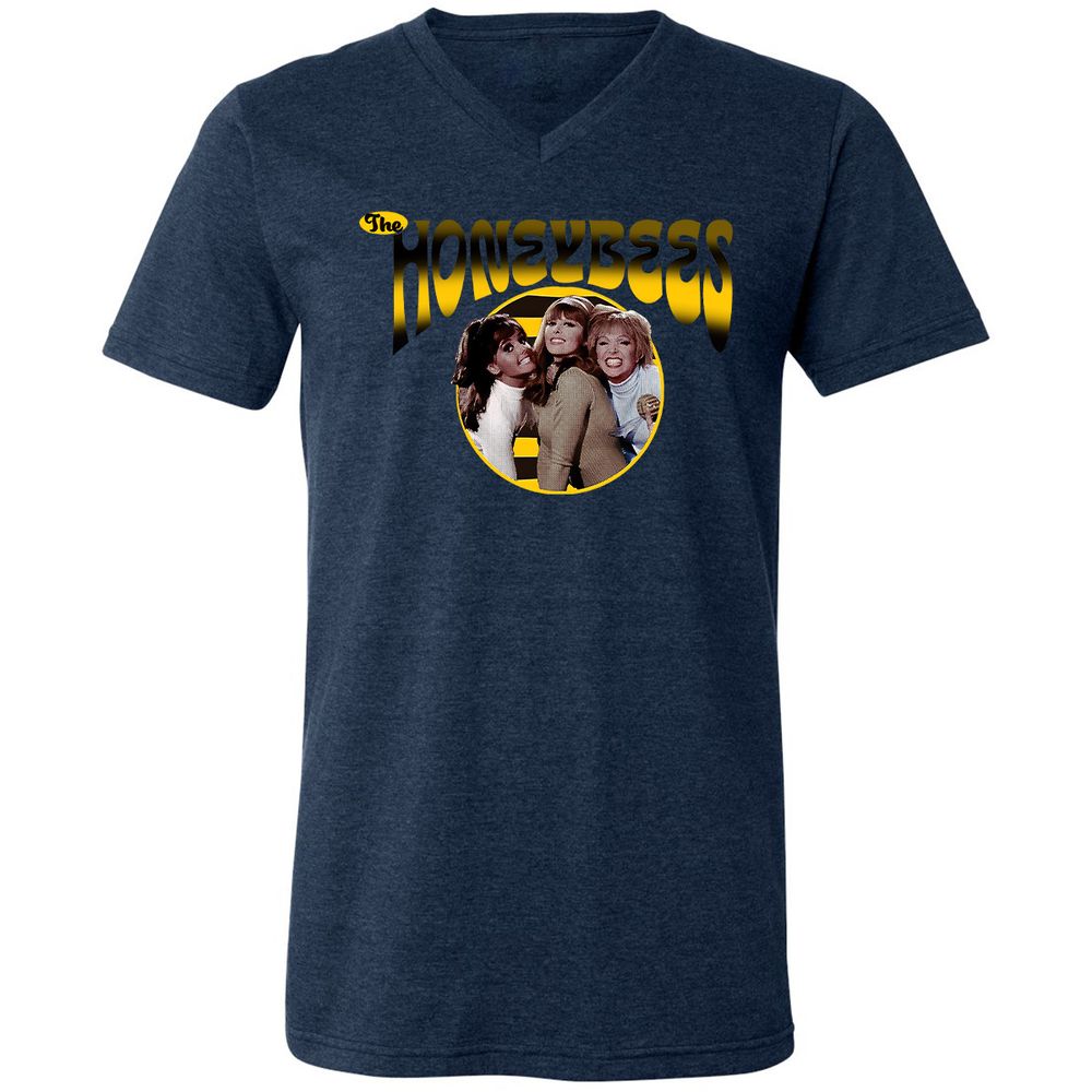 Unisex V-Neck T-Shirt - ZV6SXD33 - Heather Navy - 15