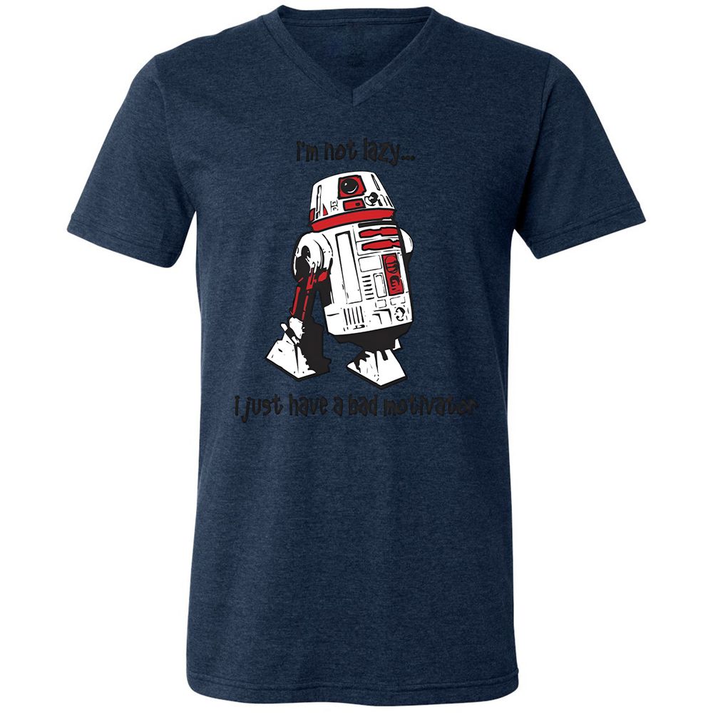 Unisex V-Neck T-Shirt - FC62ND4J - Heather Navy - 15