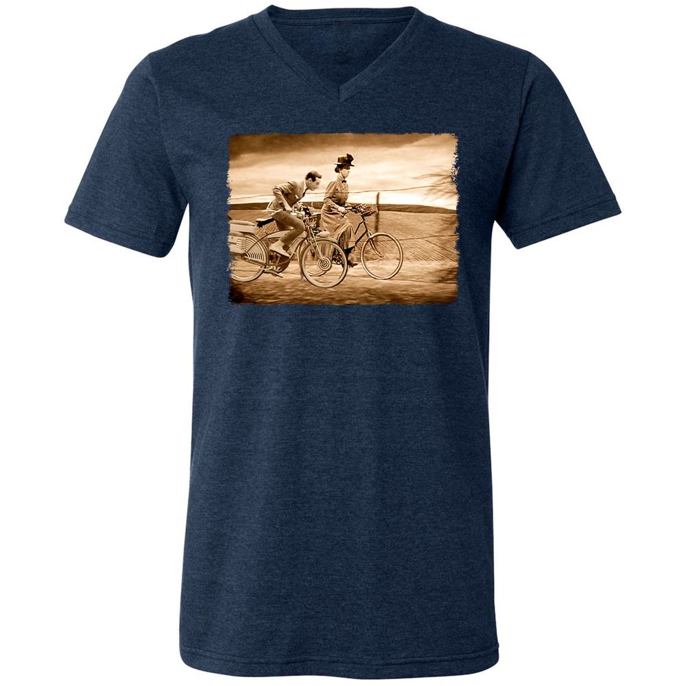 Unisex V-Neck T-Shirt - CMG53KM6 - Heather Navy - 15