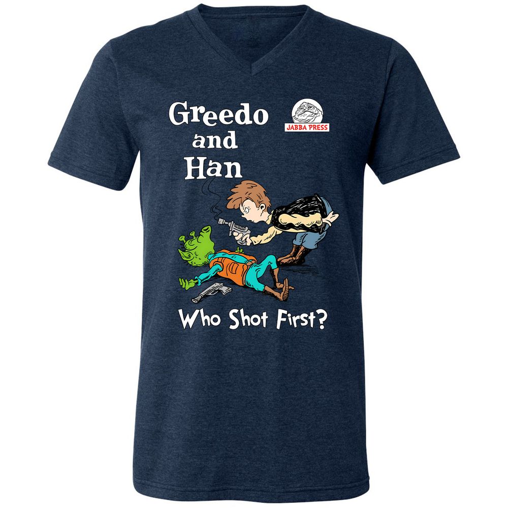 Unisex V-Neck T-Shirt - TGHLAWBE - Heather Navy - 15