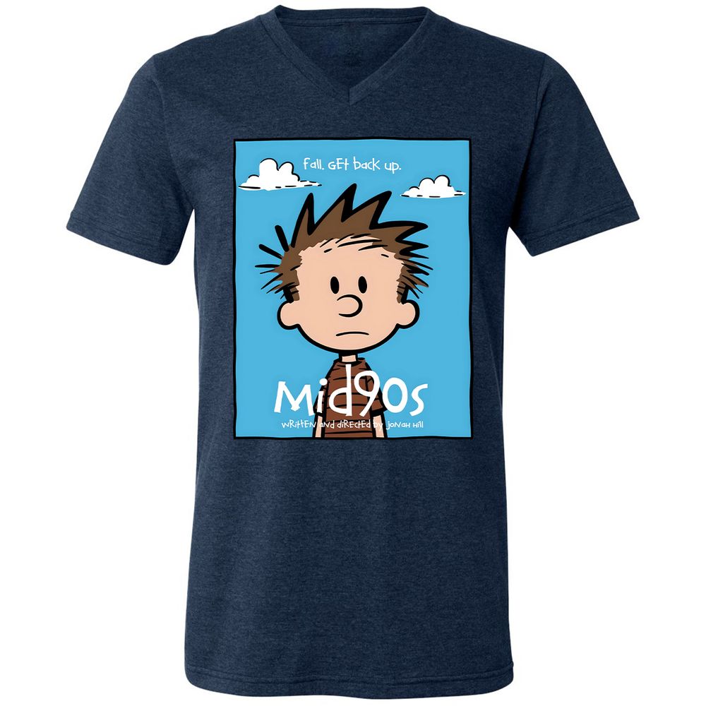 Unisex V-Neck T-Shirt - 4LGGD5H2 - Heather Navy - 15