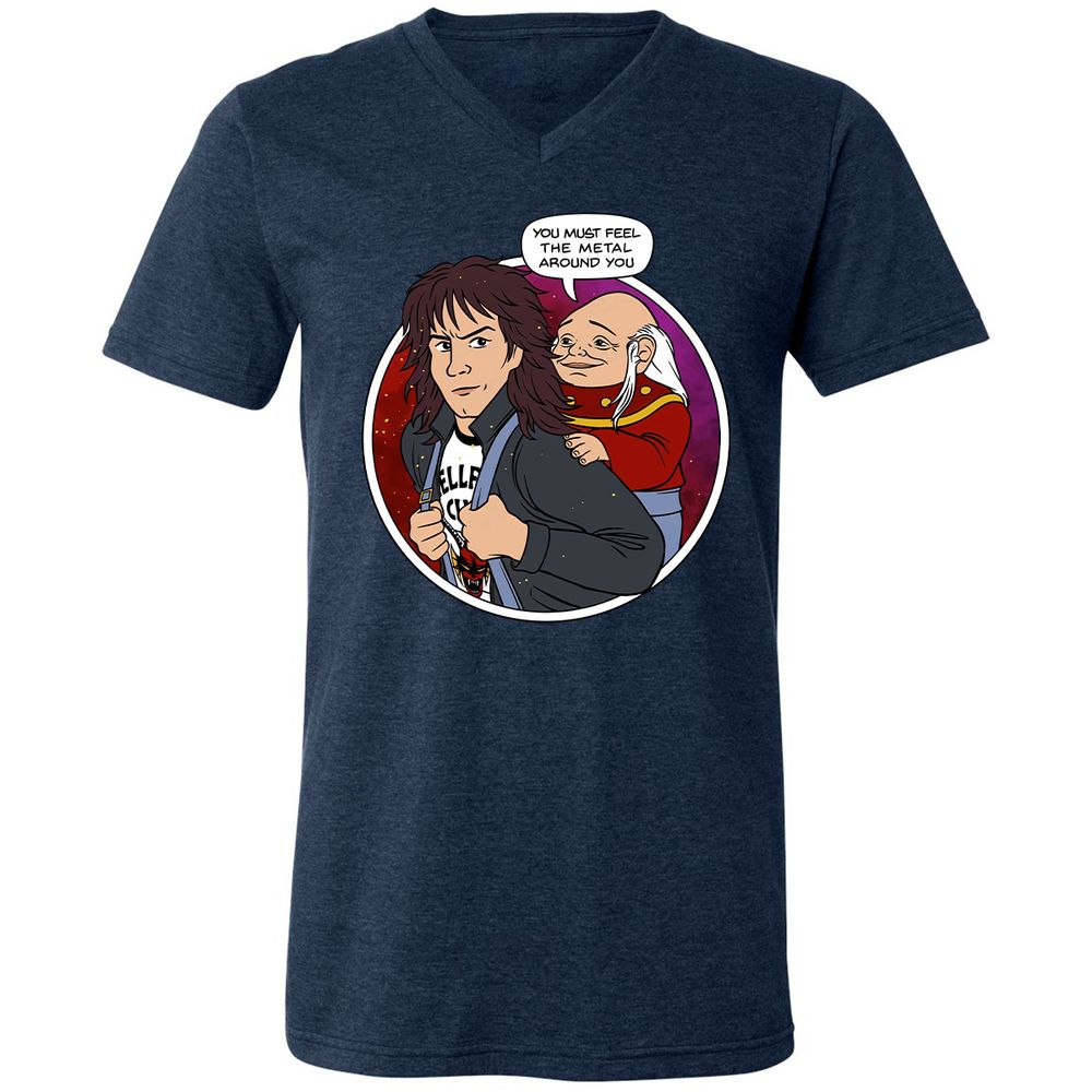 Unisex V-Neck T-Shirt - ZWSC5BEV - Heather Navy - 15