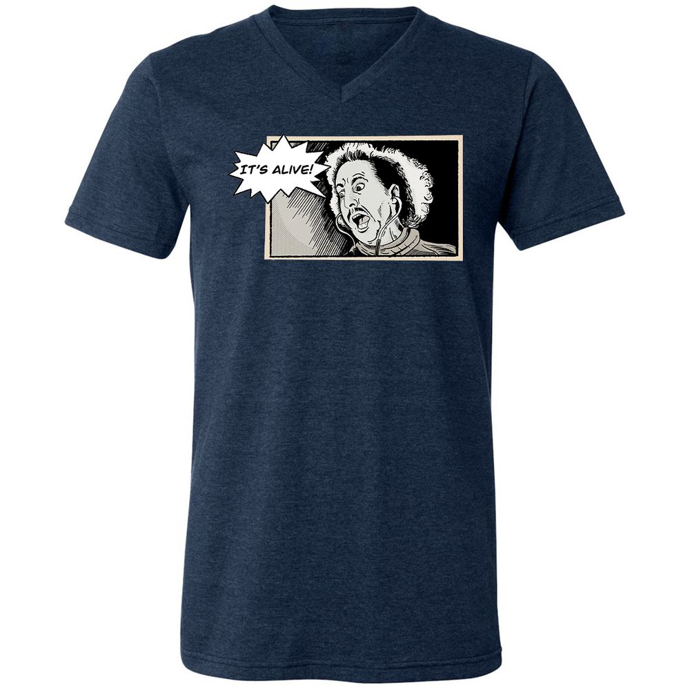 Unisex V-Neck T-Shirt - Q5UHYBSY - Heather Navy - 15