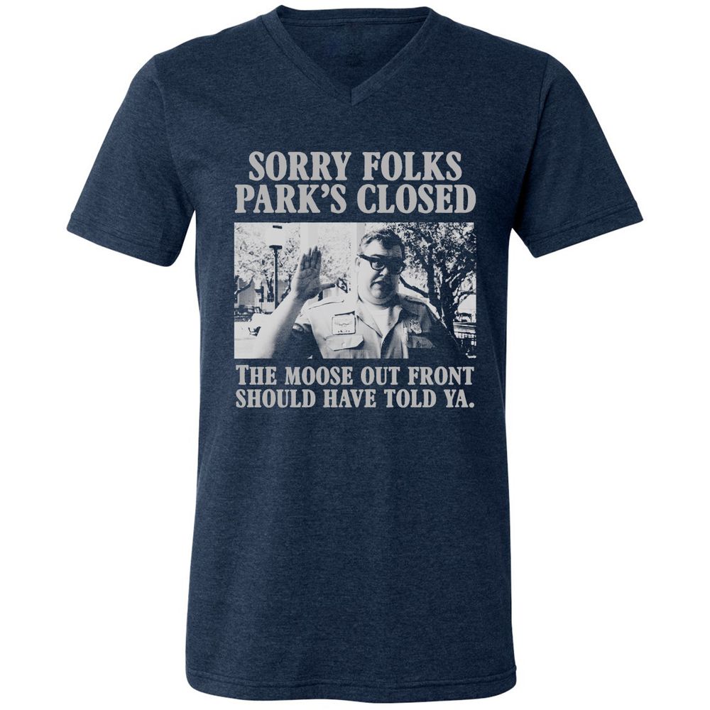 Unisex V-Neck T-Shirt - YQLHGB66 - Heather Navy - 15