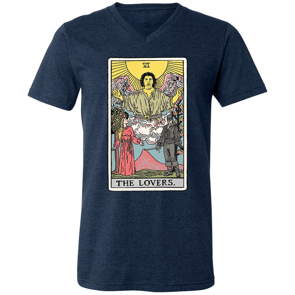 Unisex V-Neck T-Shirt - 1KW5R7DB - Heather Navy - 15