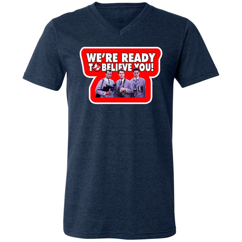 Unisex V-Neck T-Shirt - WM2KV58H - Heather Navy - 15
