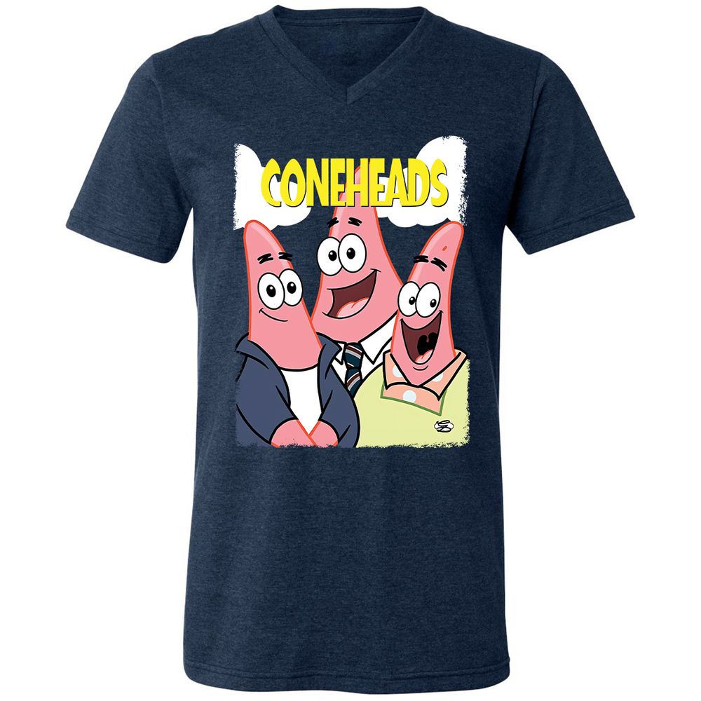 Unisex V-Neck T-Shirt - 9VHB1SBE - Heather Navy - 15