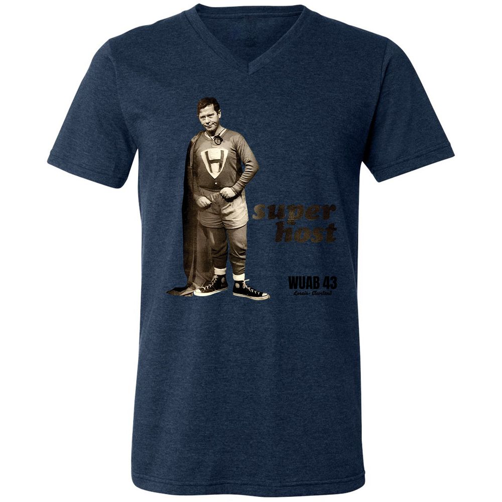Unisex V-Neck T-Shirt - 6CX6GU6E - Heather Navy - 15