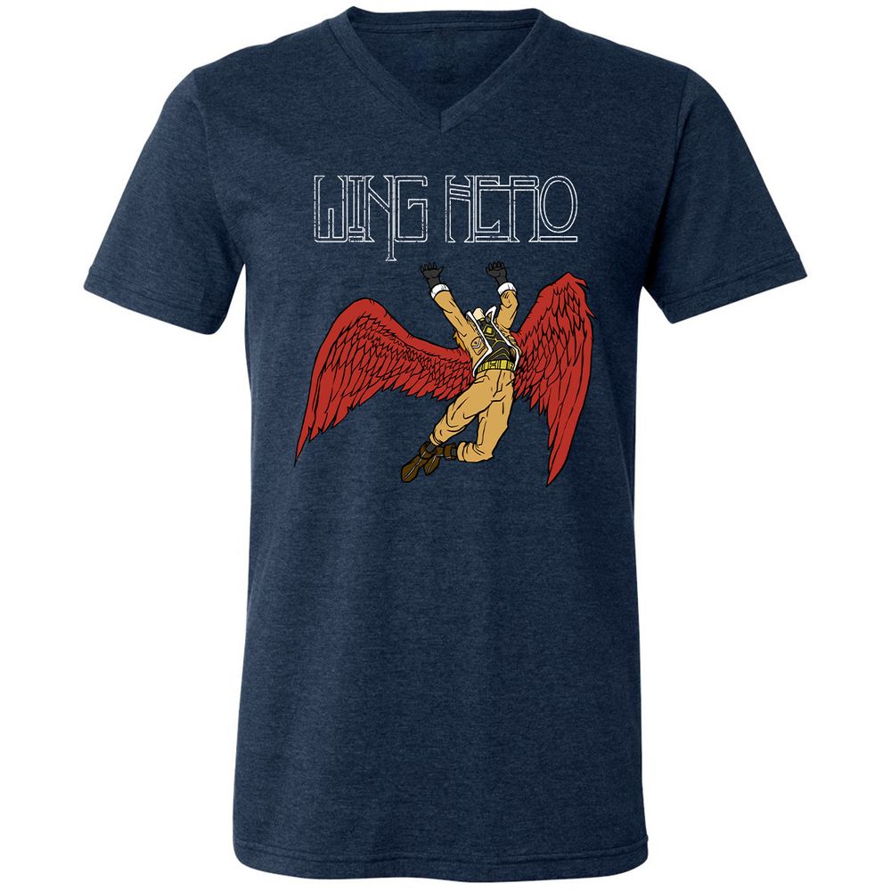Unisex V-Neck T-Shirt - VNZKE7MQ - Heather Navy - 15