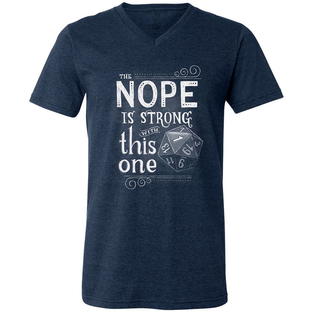 Unisex V-Neck T-Shirt - 28GQP5LC - Heather Navy - 15