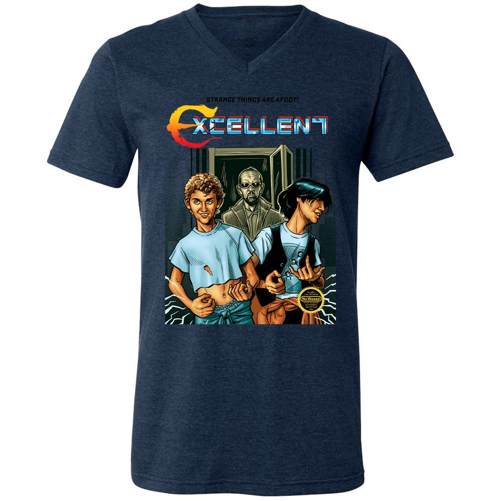Unisex V-Neck T-Shirt - CN2T6CY1 - Heather Navy - 15
