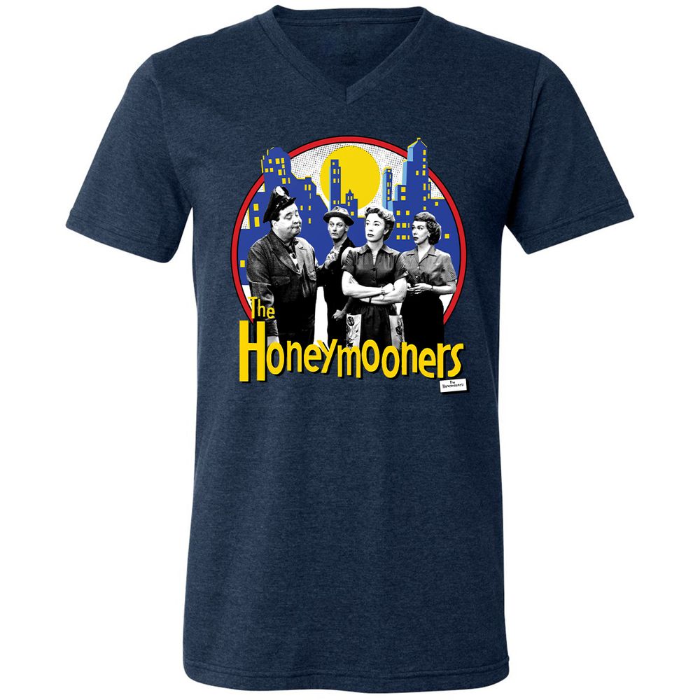 Unisex V-Neck T-Shirt - R1NDUA3N - Heather Navy - 15