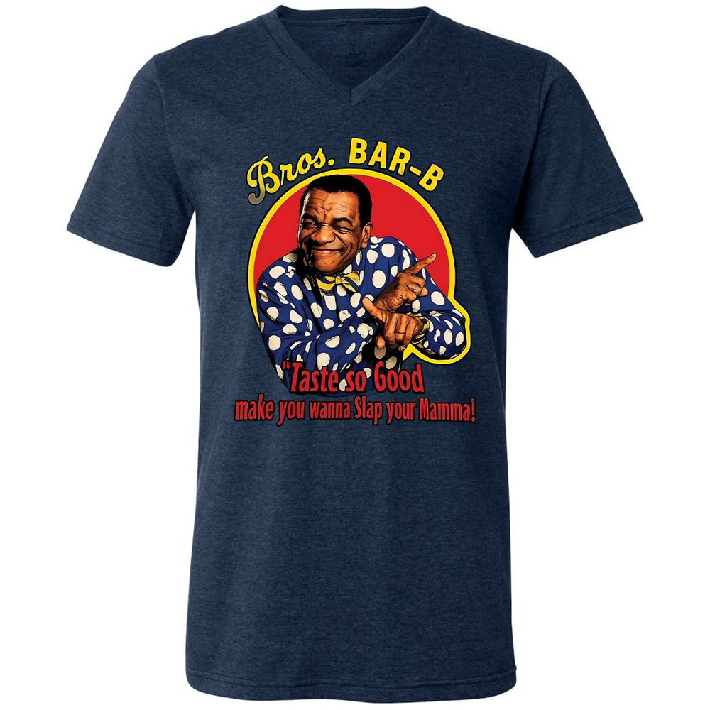 Unisex V-Neck T-Shirt - LYJW3TSN - Heather Navy - 15