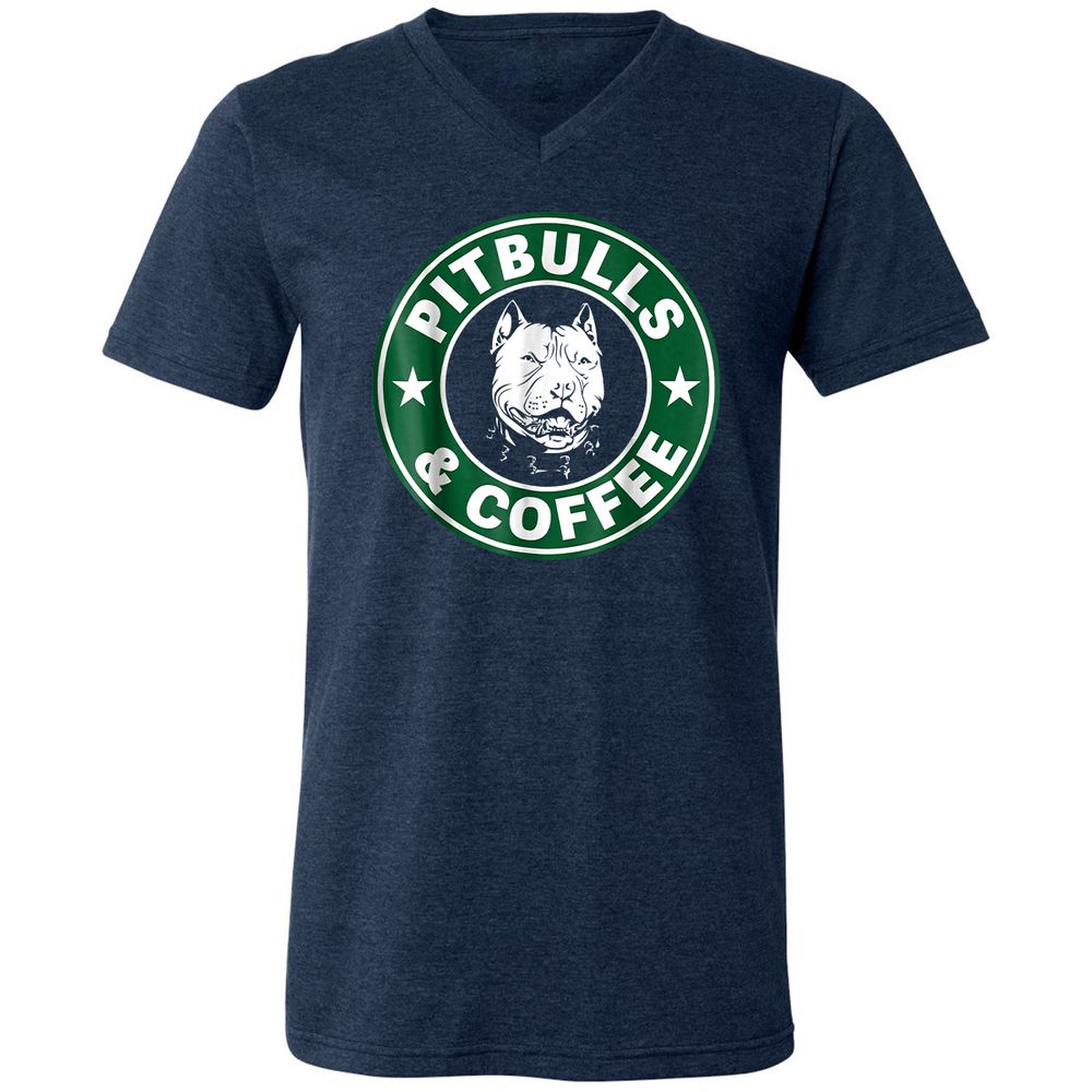 Unisex V-Neck T-Shirt - 1EYWJ7N8 - Heather Navy - 15