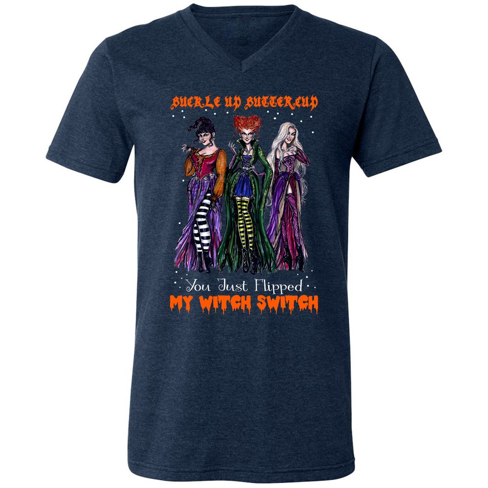 Unisex V-Neck T-Shirt - N7MTNJUT - Heather Navy - 15