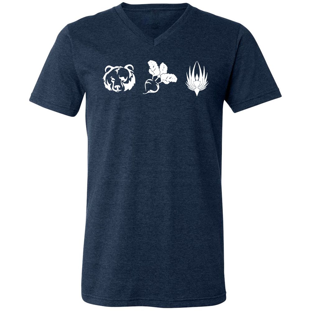 Unisex V-Neck T-Shirt - TB28D6XX - Heather Navy - 15