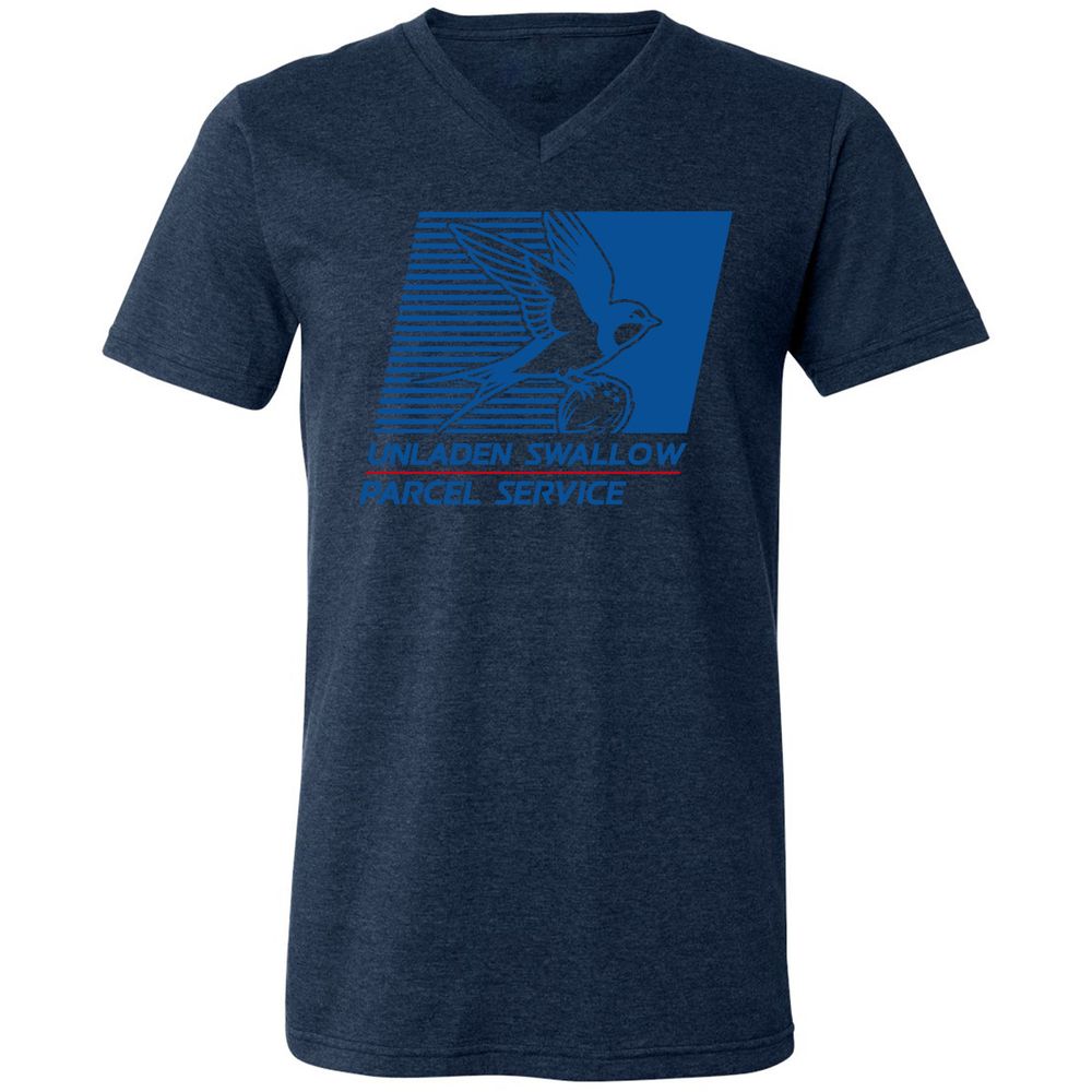 Unisex V-Neck T-Shirt - 55PU75KS - Heather Navy - 15