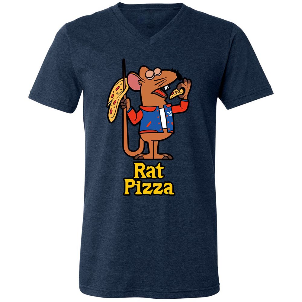 Unisex V-Neck T-Shirt - JKAQKS1X - Heather Navy - 15