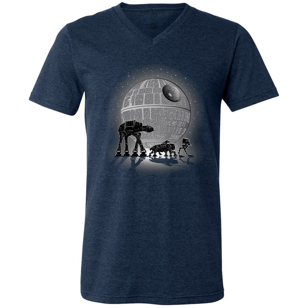 Unisex V-Neck T-Shirt - UCUYG481 - Heather Navy - 15