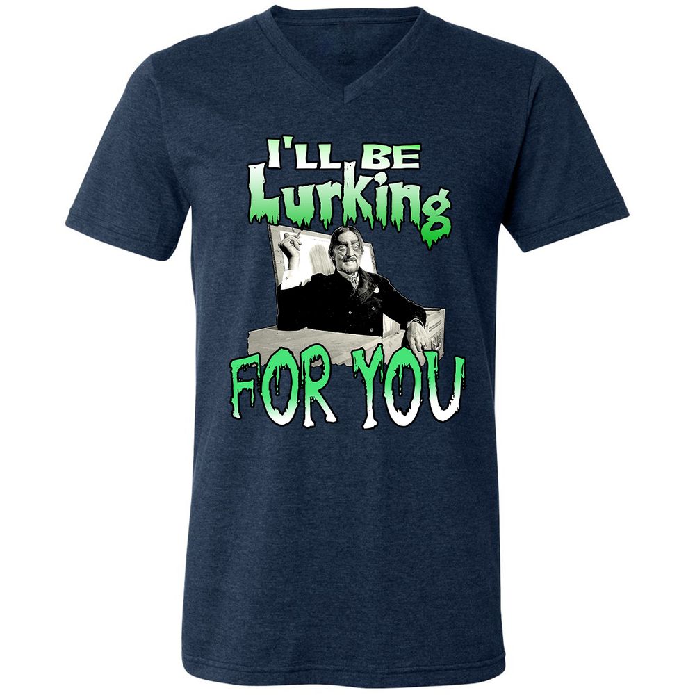 Unisex V-Neck T-Shirt - HTW4R57V - Heather Navy - 15