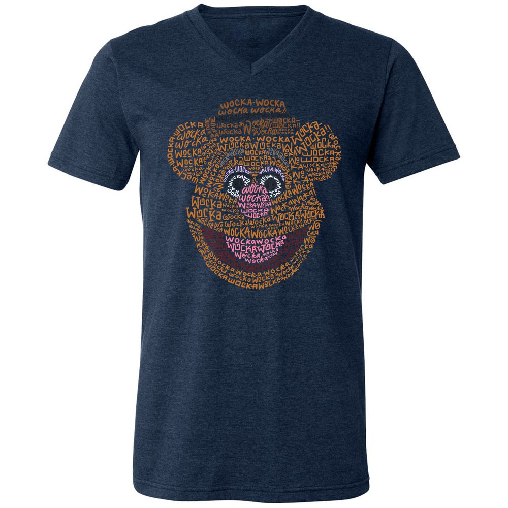 Unisex V-Neck T-Shirt - D1F4ABEG - Heather Navy - 15