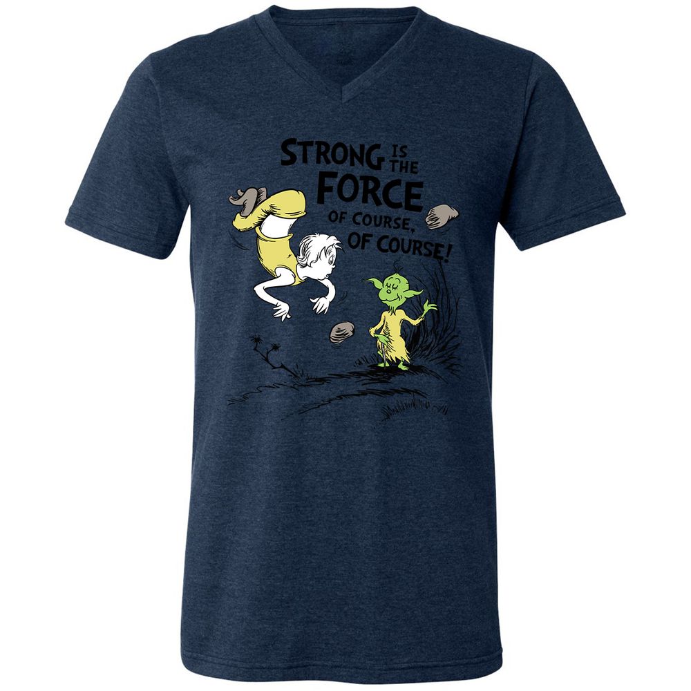 Unisex V-Neck T-Shirt - 5ZB3UHKW - Heather Navy - 15