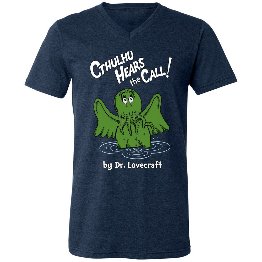 Unisex V-Neck T-Shirt - DLG28ZD2 - Heather Navy - 15