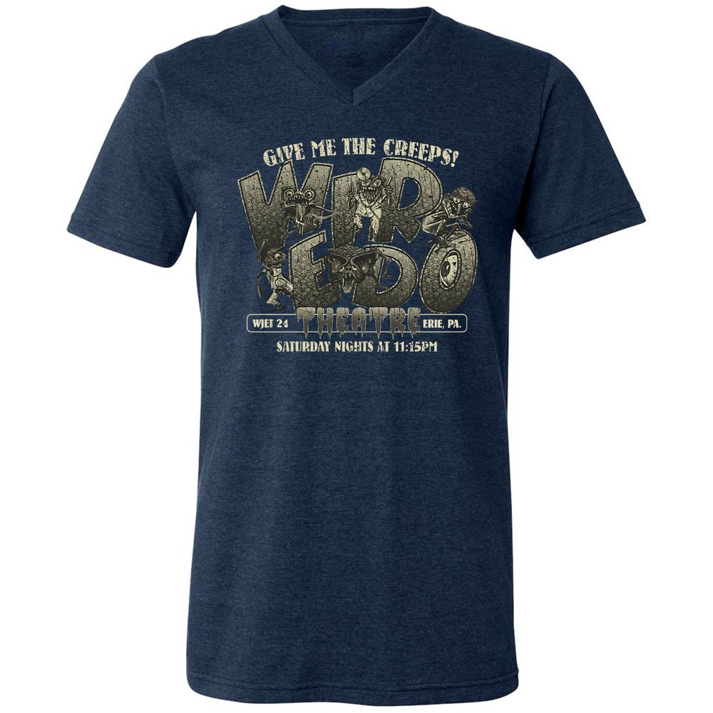 Unisex V-Neck T-Shirt - A5TCCGZD - Heather Navy - 15