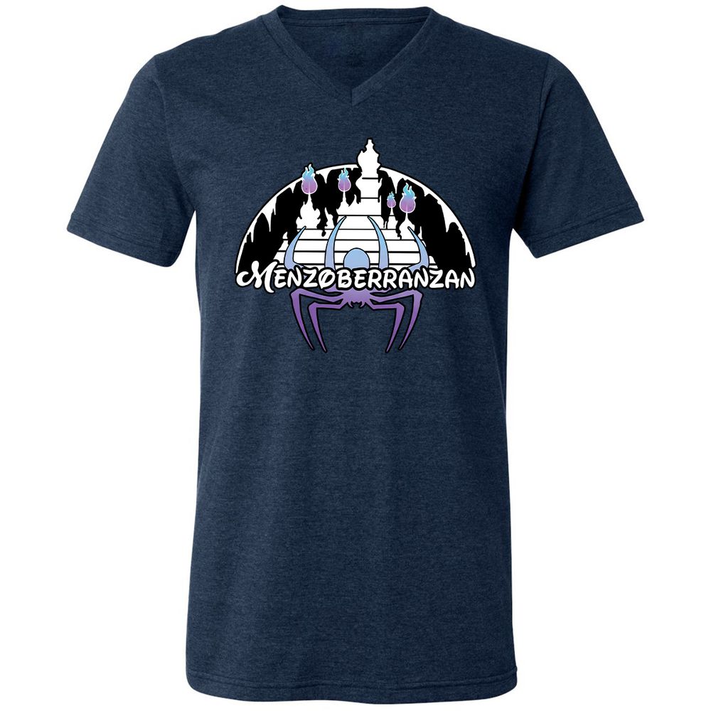 Unisex V-Neck T-Shirt - 61RZZJWE - Heather Navy - 15