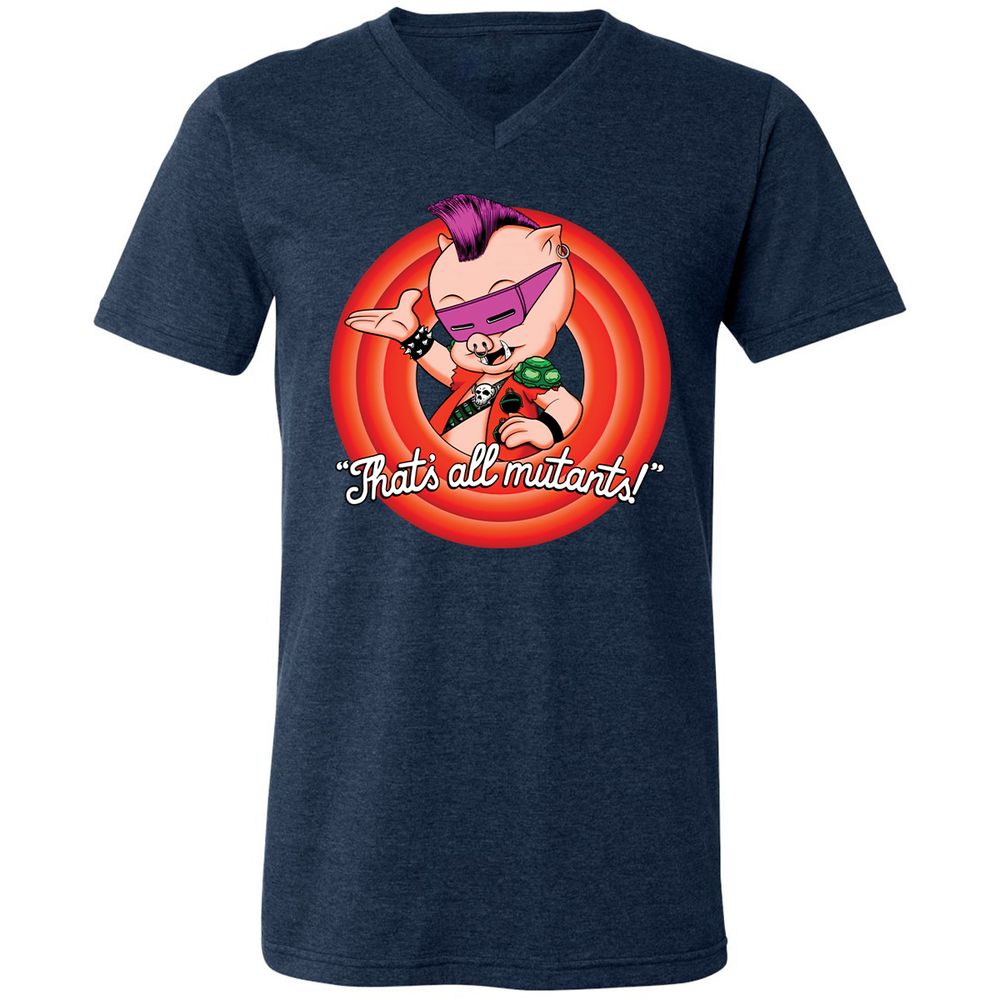 Unisex V-Neck T-Shirt - MN26XPCS - Heather Navy - 15