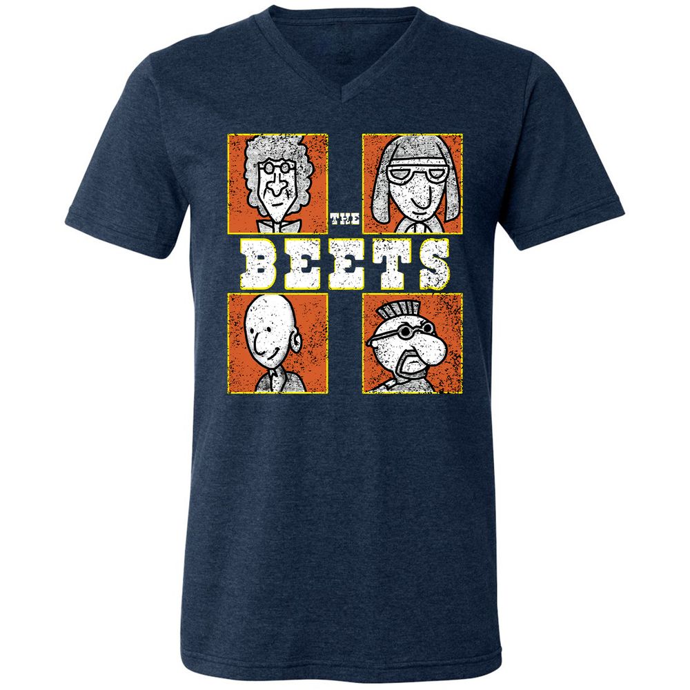 Unisex V-Neck T-Shirt - DE939491 - Heather Navy - 15