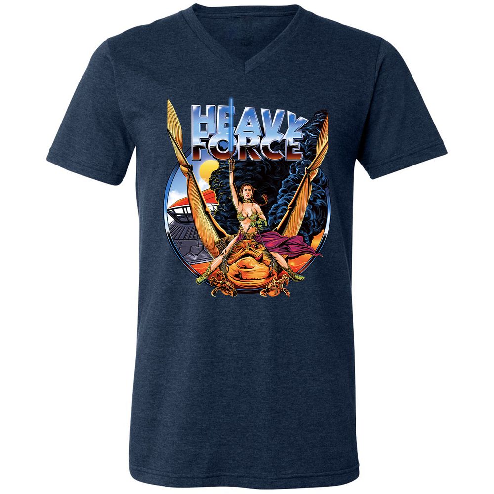 Unisex V-Neck T-Shirt - C8TF8832 - Heather Navy - 15