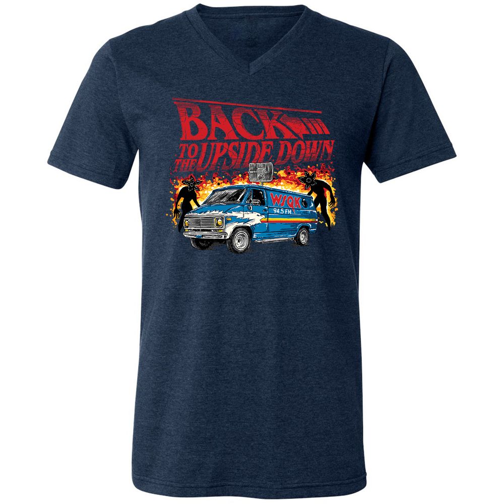 Unisex V-Neck T-Shirt - Z5DR4RDE - Heather Navy - 15