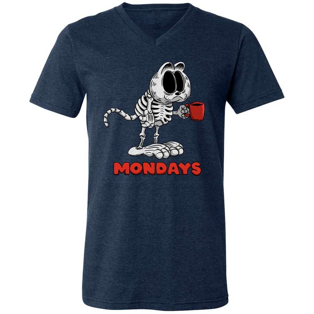 Unisex V-Neck T-Shirt - VSCKE4EM - Heather Navy - 15