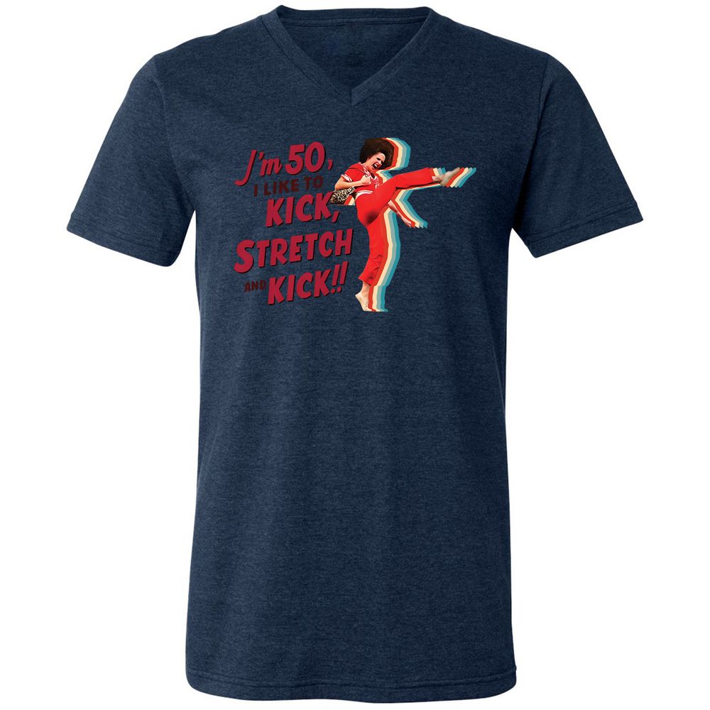Unisex V-Neck T-Shirt - GGD89GJ1 - Heather Navy - 15