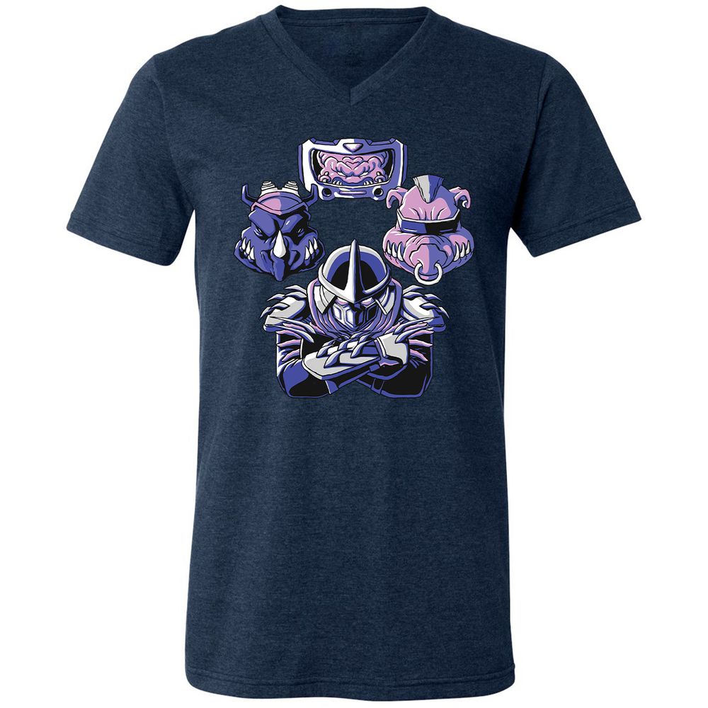 Unisex V-Neck T-Shirt - T8VHP5HC - Heather Navy - 15