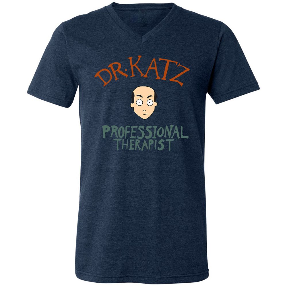 Unisex V-Neck T-Shirt - FSL9F9YQ - Heather Navy - 15