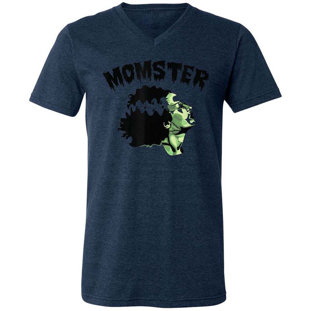 Unisex V-Neck T-Shirt - 57R63TY7 - Heather Navy - 15