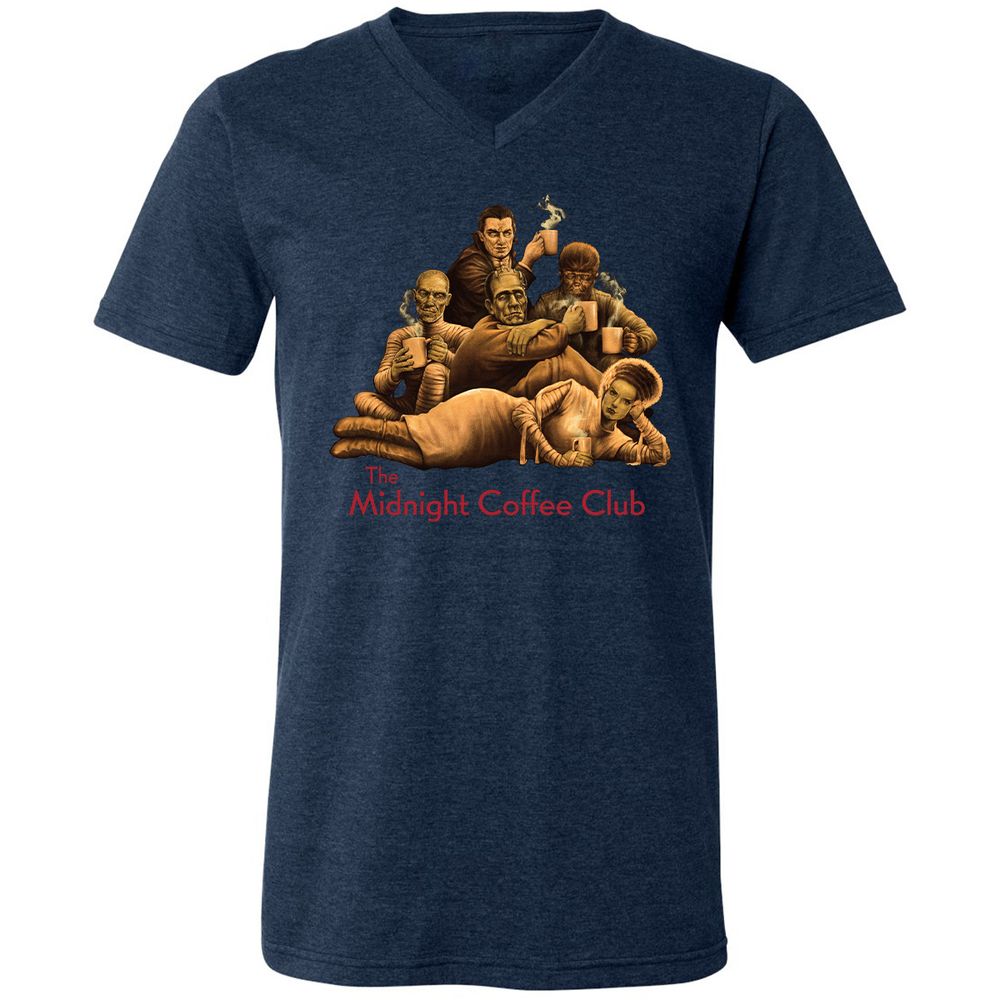 Unisex V-Neck T-Shirt - KFA9JNBS - Heather Navy - 15