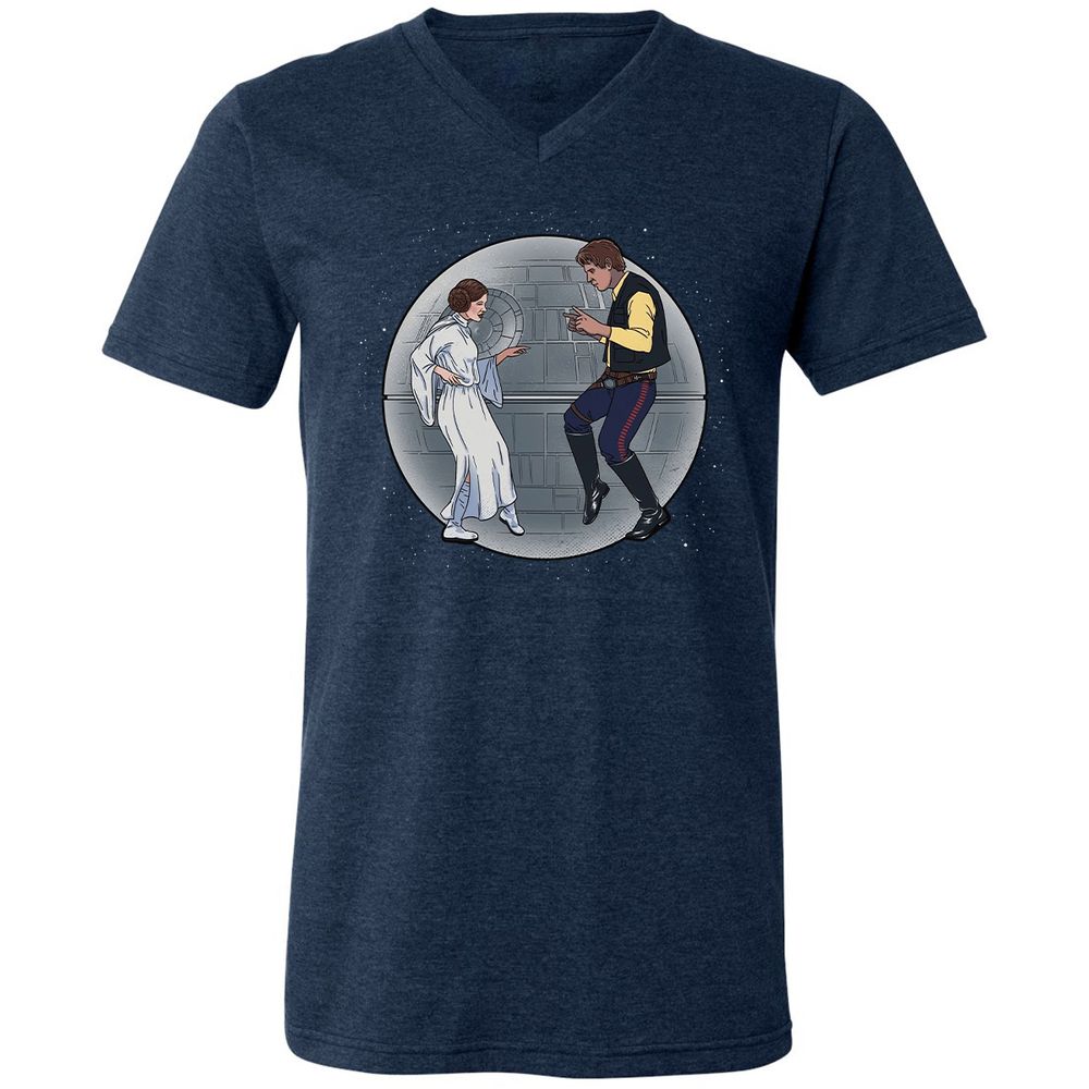 Unisex V-Neck T-Shirt - S5BBF5TG - Heather Navy - 15