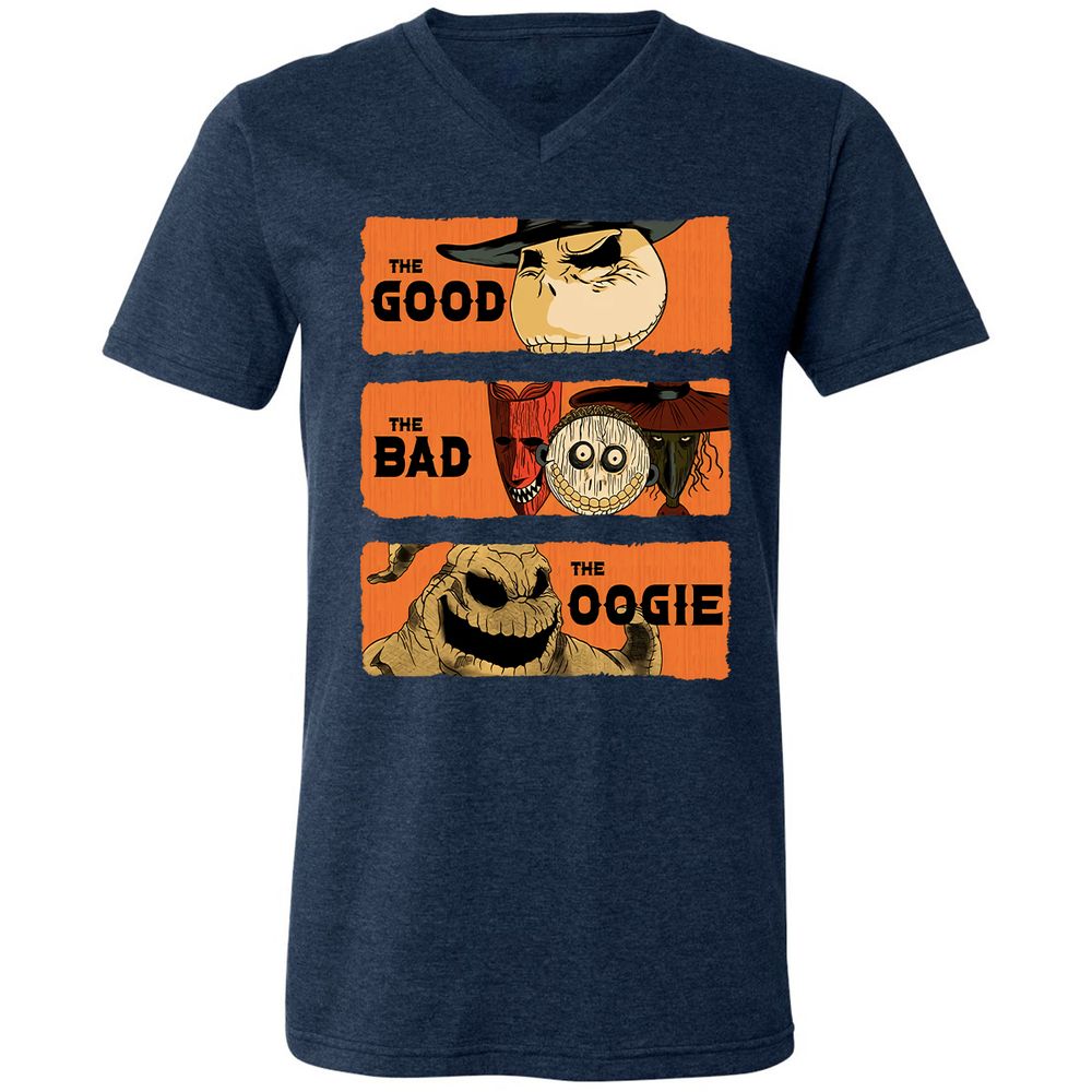 Unisex V-Neck T-Shirt - D9T9E26E - Heather Navy - 15